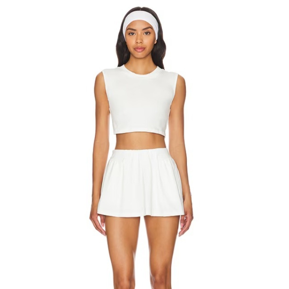 Free People Movement® (Women's XL) Hot‎ Shot™ Sleeveless Cropped Top in White